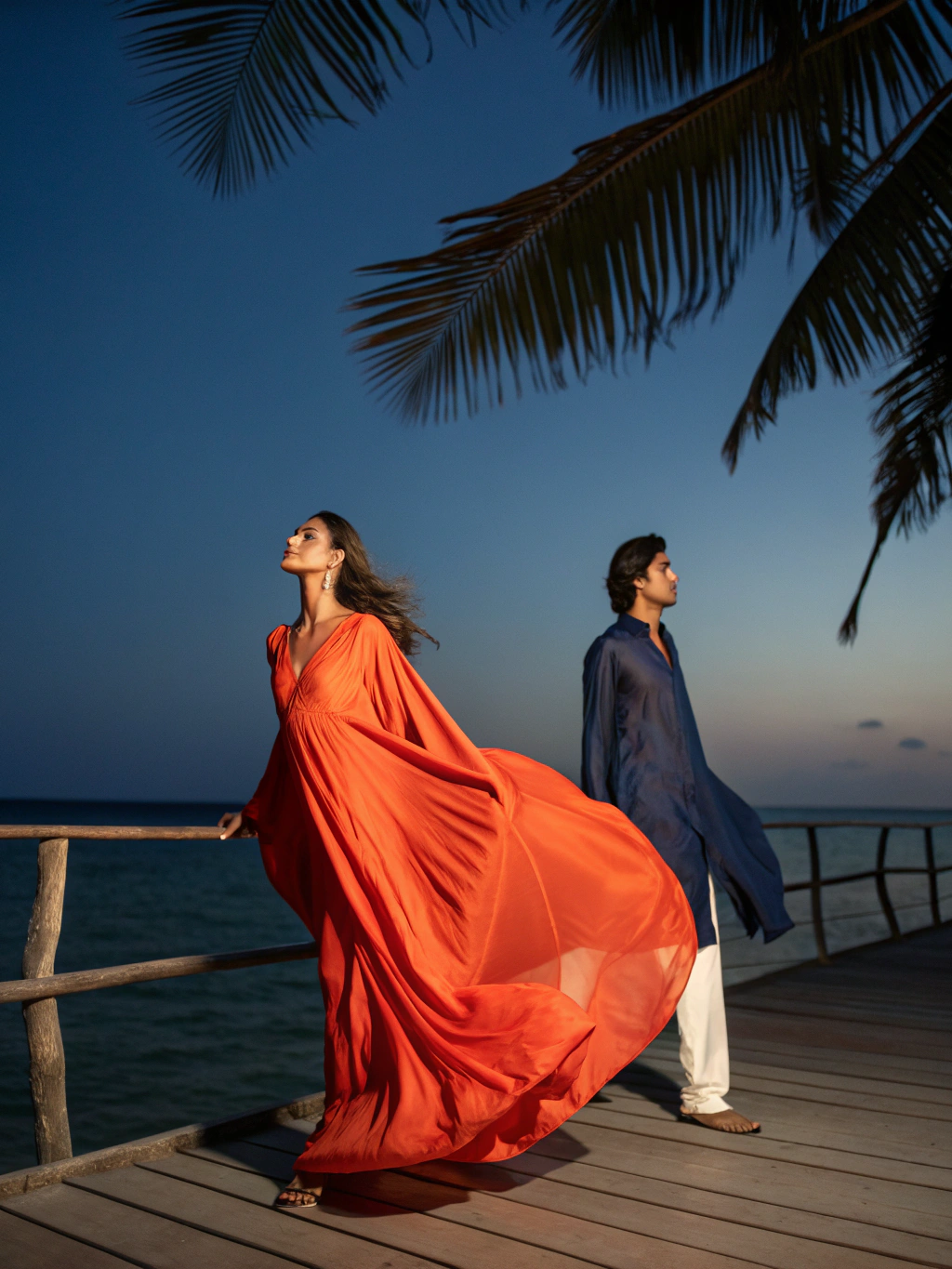 Cobalt Dusk Pleated Maxi